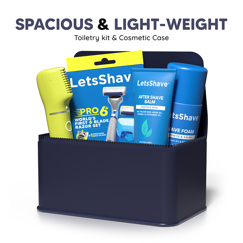 LetsShave Travel Pouch - Blue