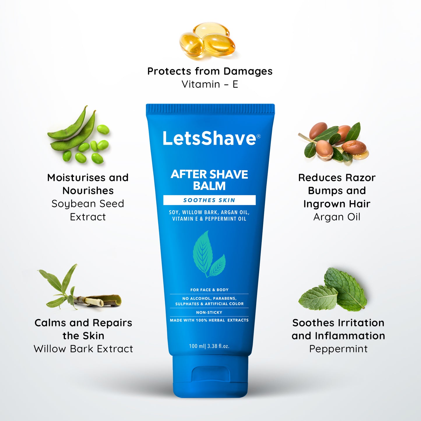Pre Shave Scrub & After Shave Balm Combo | Coffee, Argan Oil & Peppermint Care