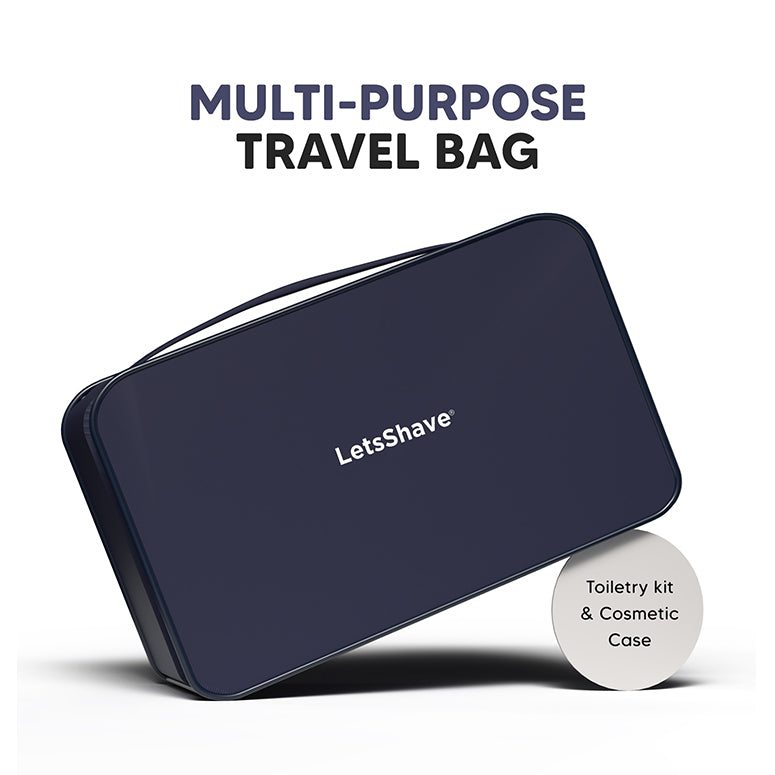 LetsShave Travel Pouch - Blue