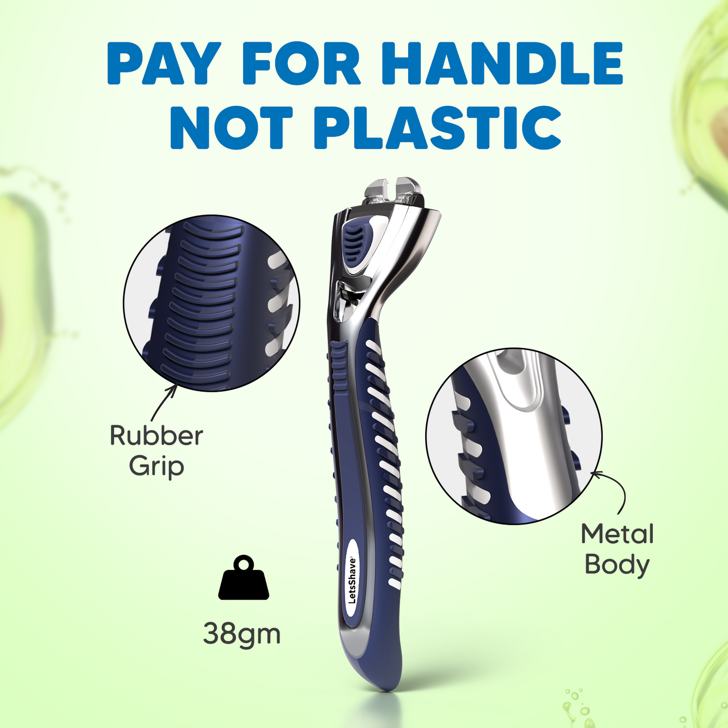 Pro 6 Maxxx Razor Set for Men With Back Blade | World's First 6 Blades Razor