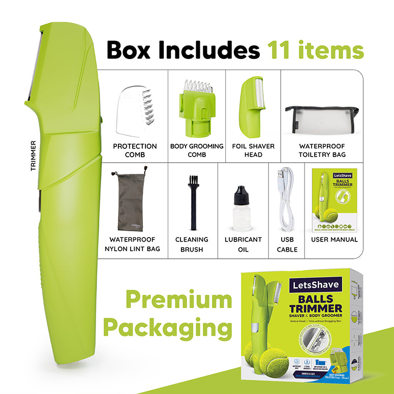 Balls Trimmer & Body Groomer + Free Balls & Bum Balm (60 ml)