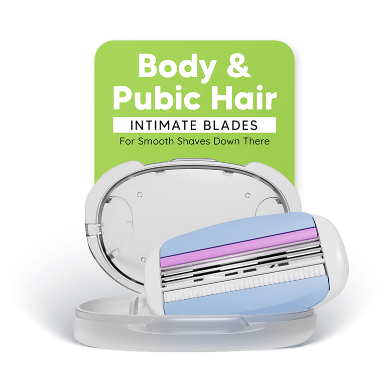 LetsShave Body & Pubic Hair Razor Blades – Pack of 4 Cartridges
