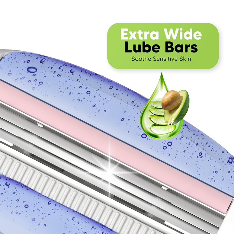 LetsShave Body & Pubic Hair Razor Blades – Pack of 4 Cartridges