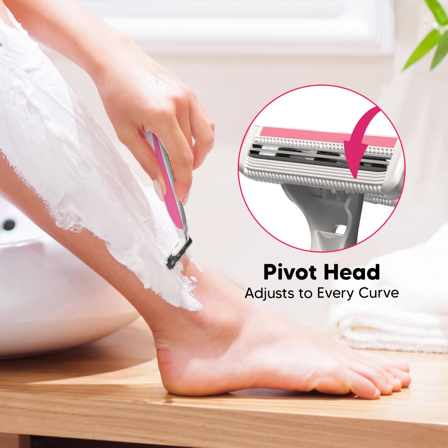 Evior 2+ Disposable Razor Pack – Silky Smooth 2-Blade Experience (Buy 12 Get 3 Free | Pack of 15)