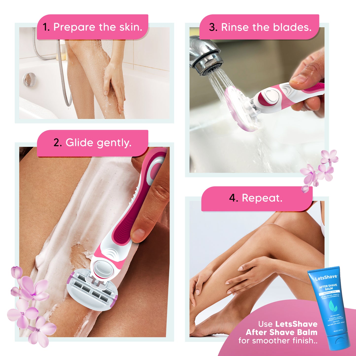 Evior 6 – Women’s Razor Set | World’s First 6 Blade | 1 Handle + 2 Blades