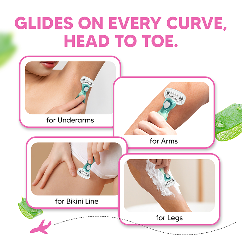 Evior Flyyy Razor Value Set – 1 Handle + 4 Blades