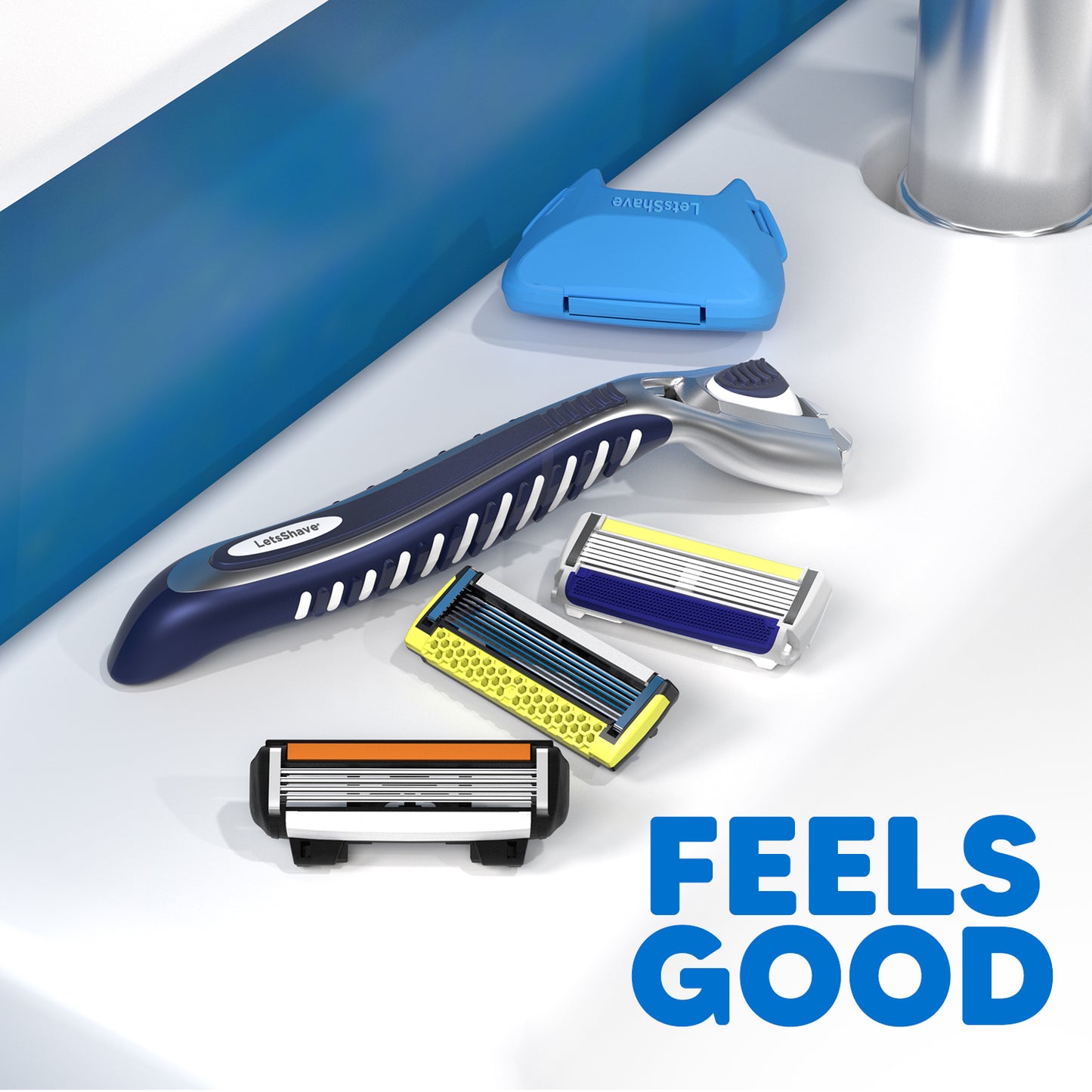 Pro Trial Pack for Men – 1 Handle + 3 Blades + Razor Cap