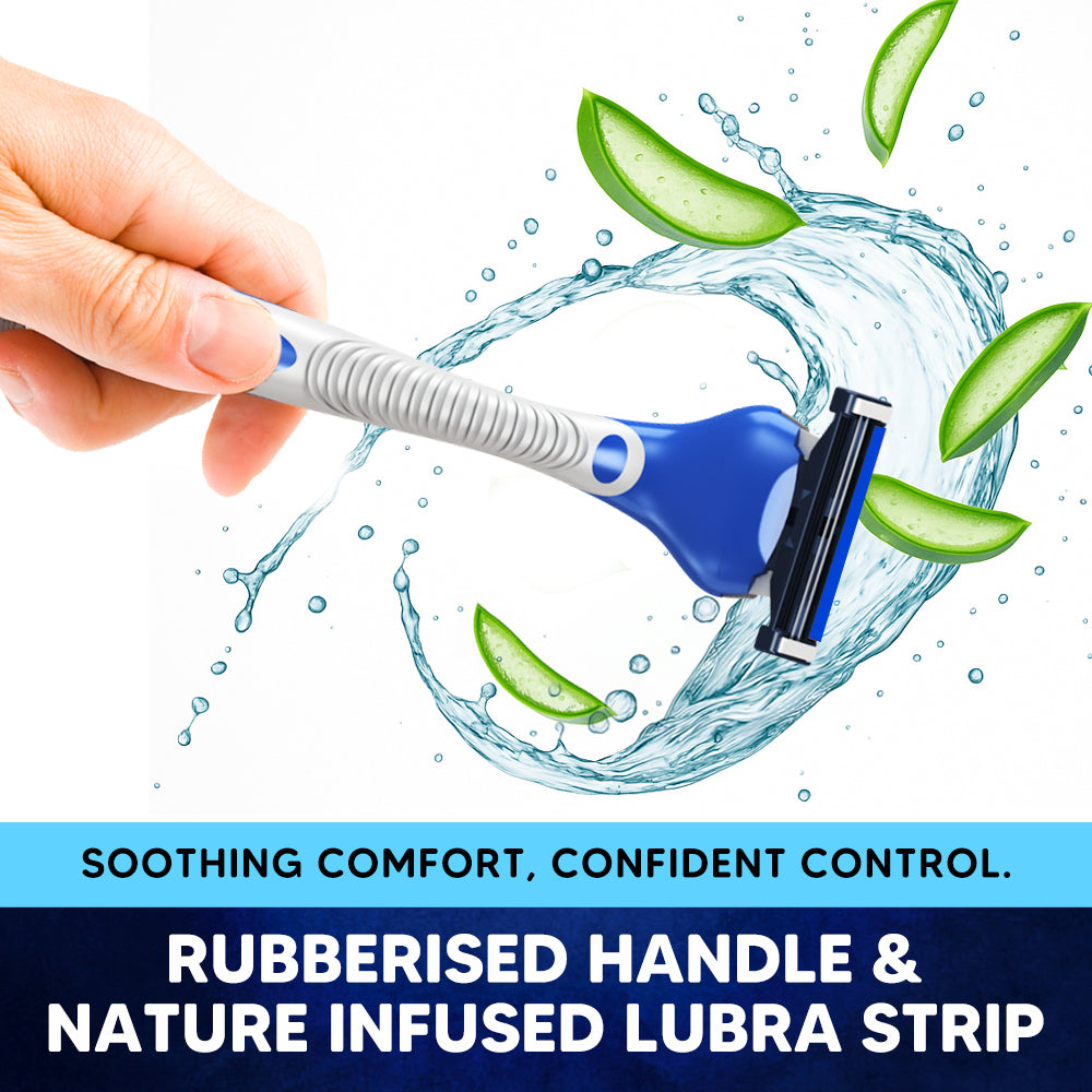 LetsShave Pro 2 Max Twin Blade Razor for Men with Pack of 10 Cartridges