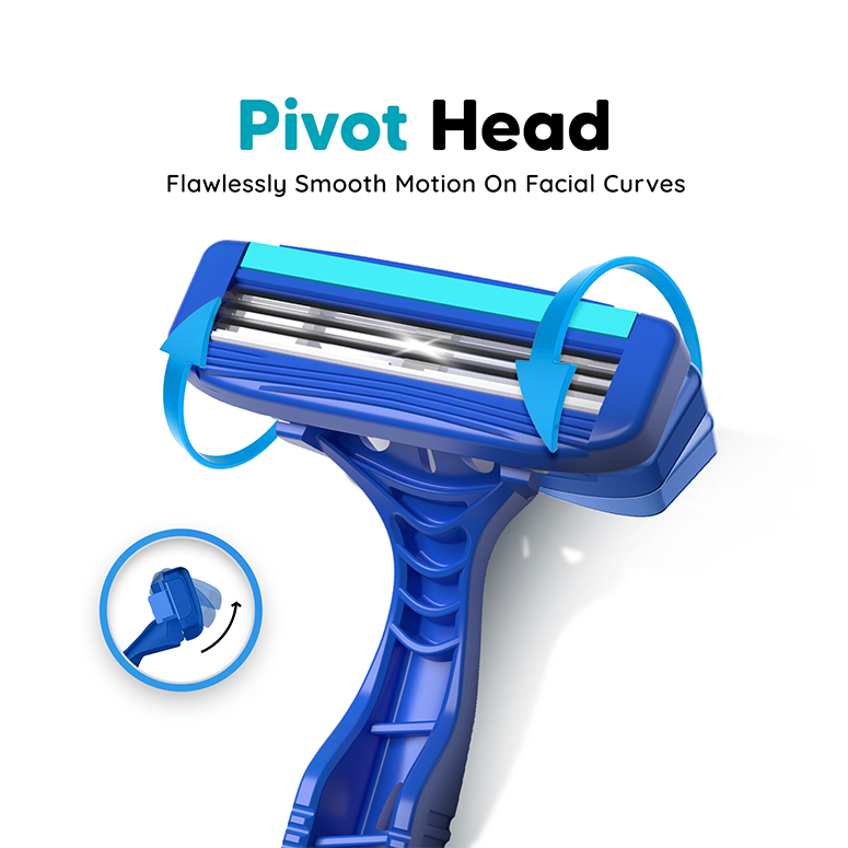 Evior 3 Plus Disposable Razor Pack of 3 + Evior 6 Portable Razor Free