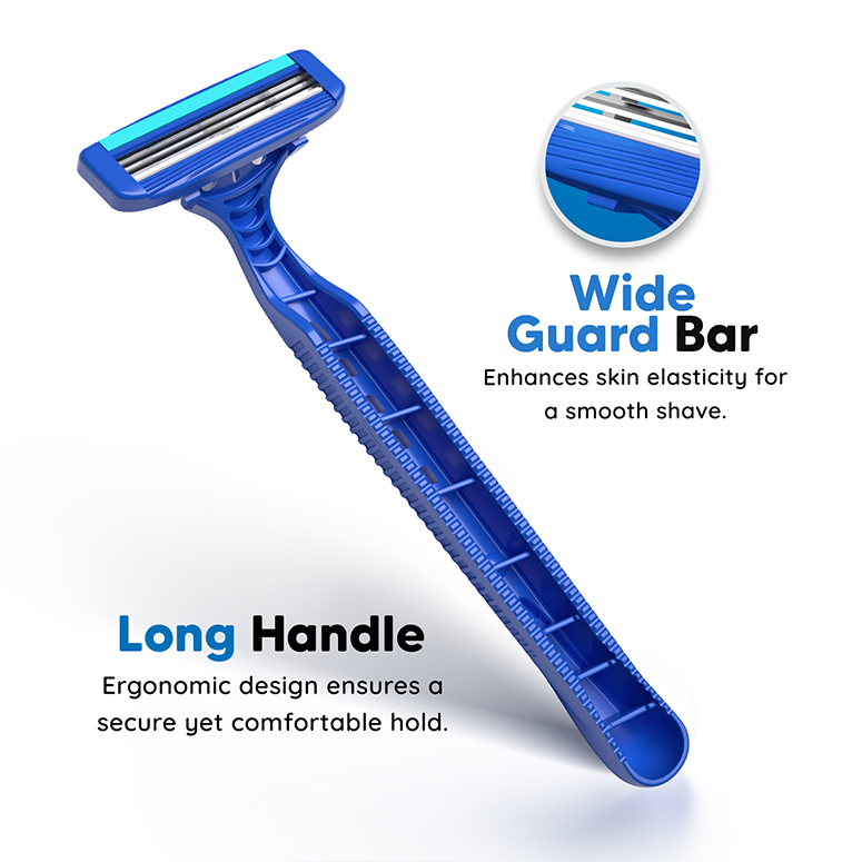 LetsShave Pro 3+ Disposable Razor – Ultimate 3-Blade Experience