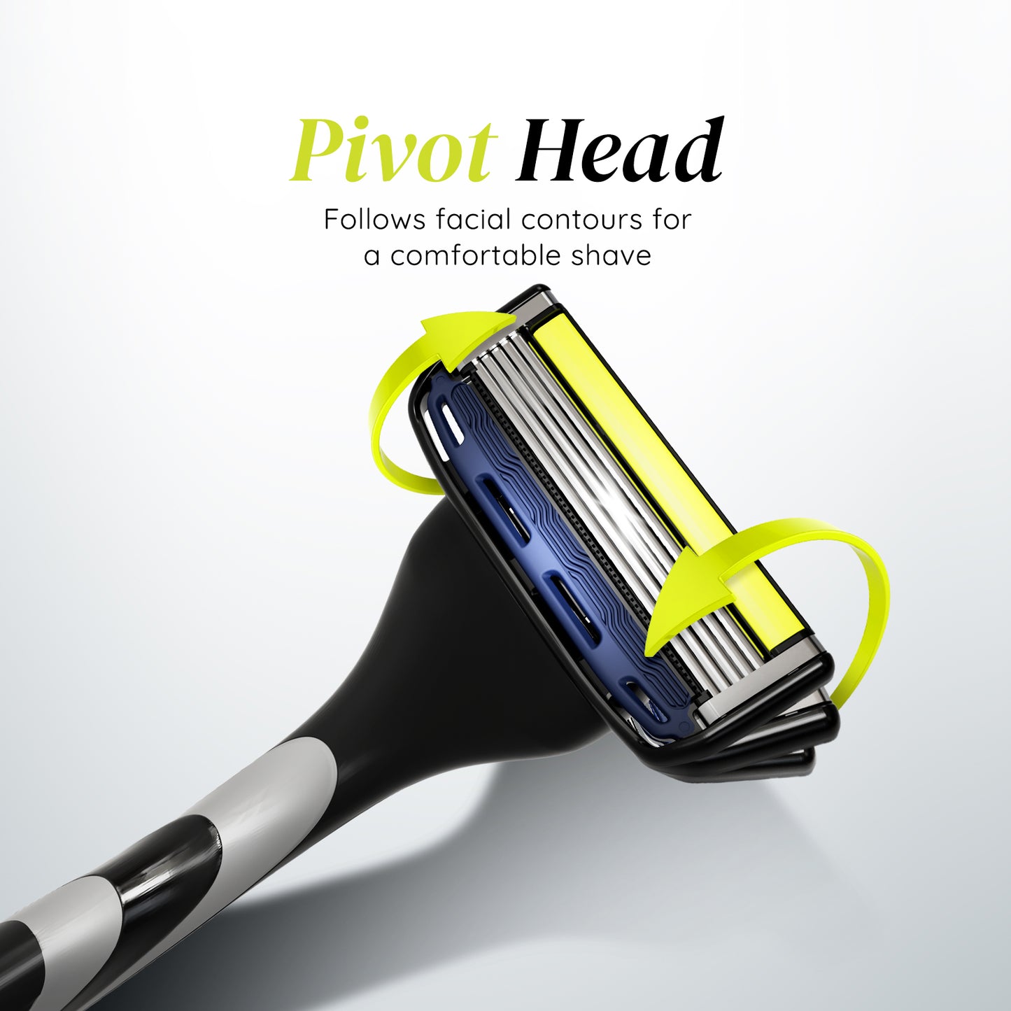 Pro 5 Razor for Men | World's First Curved 5 Blade Razor | 1 Handle + 1 Cartridge + FREE Razor Cap
