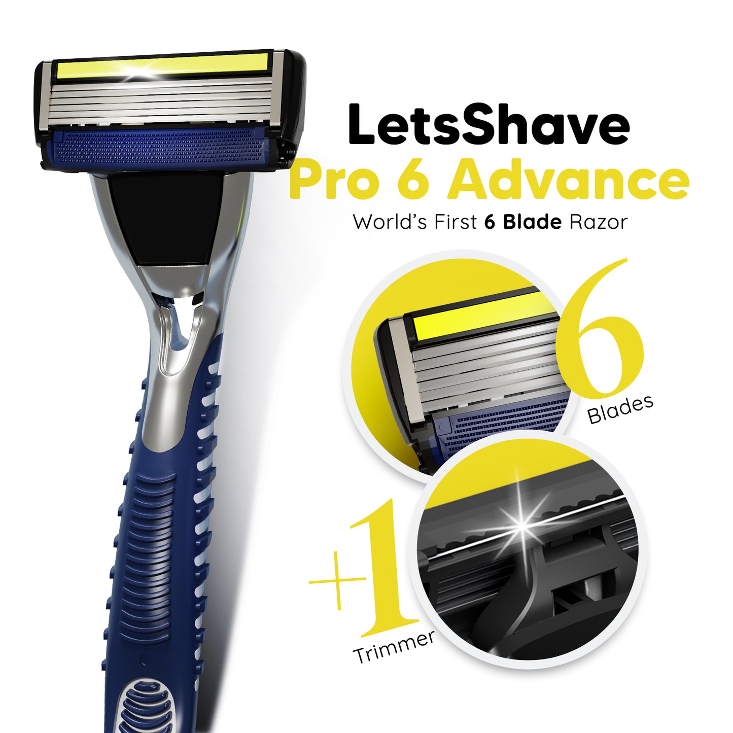 Pro 6 Advance Razor Value Set – World’s First 6-Blade Razor