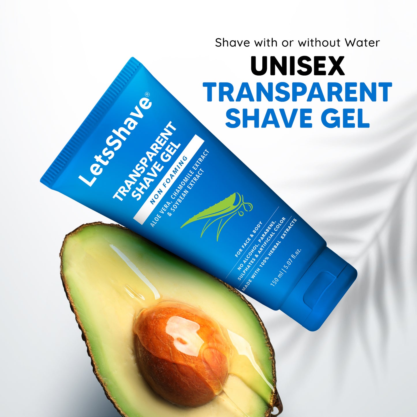 Transparent Shave Gel & Alum Stone Bar Combo | Aloe Vera, Chamomile & Natural Healer