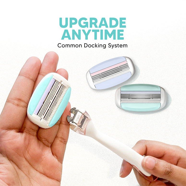 Evior Trial Pack | Women’s Razor Starter Kit with 1 Handle & 2 Blades