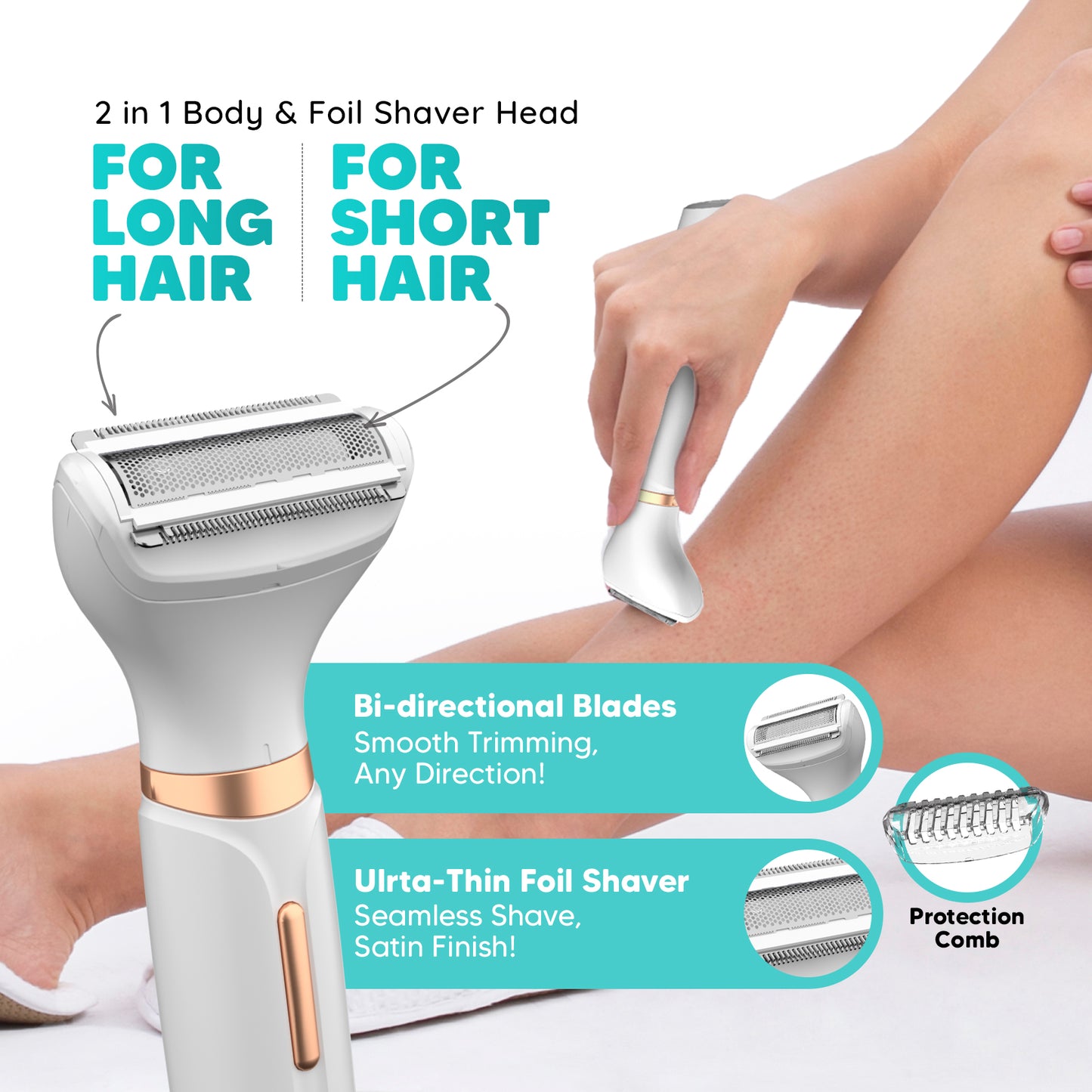 Evior 4-in-1 Women’s Grooming Gift Set with Body Lotion, Pre-Shave Scrub & FREE Travel Bag