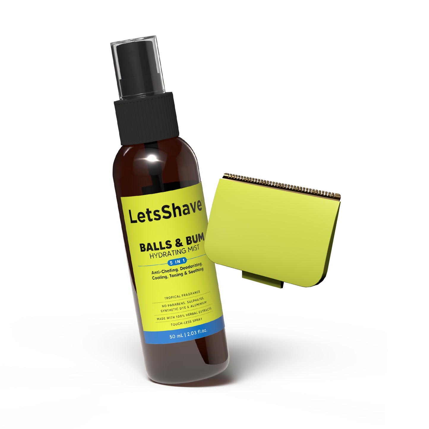 Balls Trimmer Pro | v Shape head | Replacement Blade + Balls Mist Combo