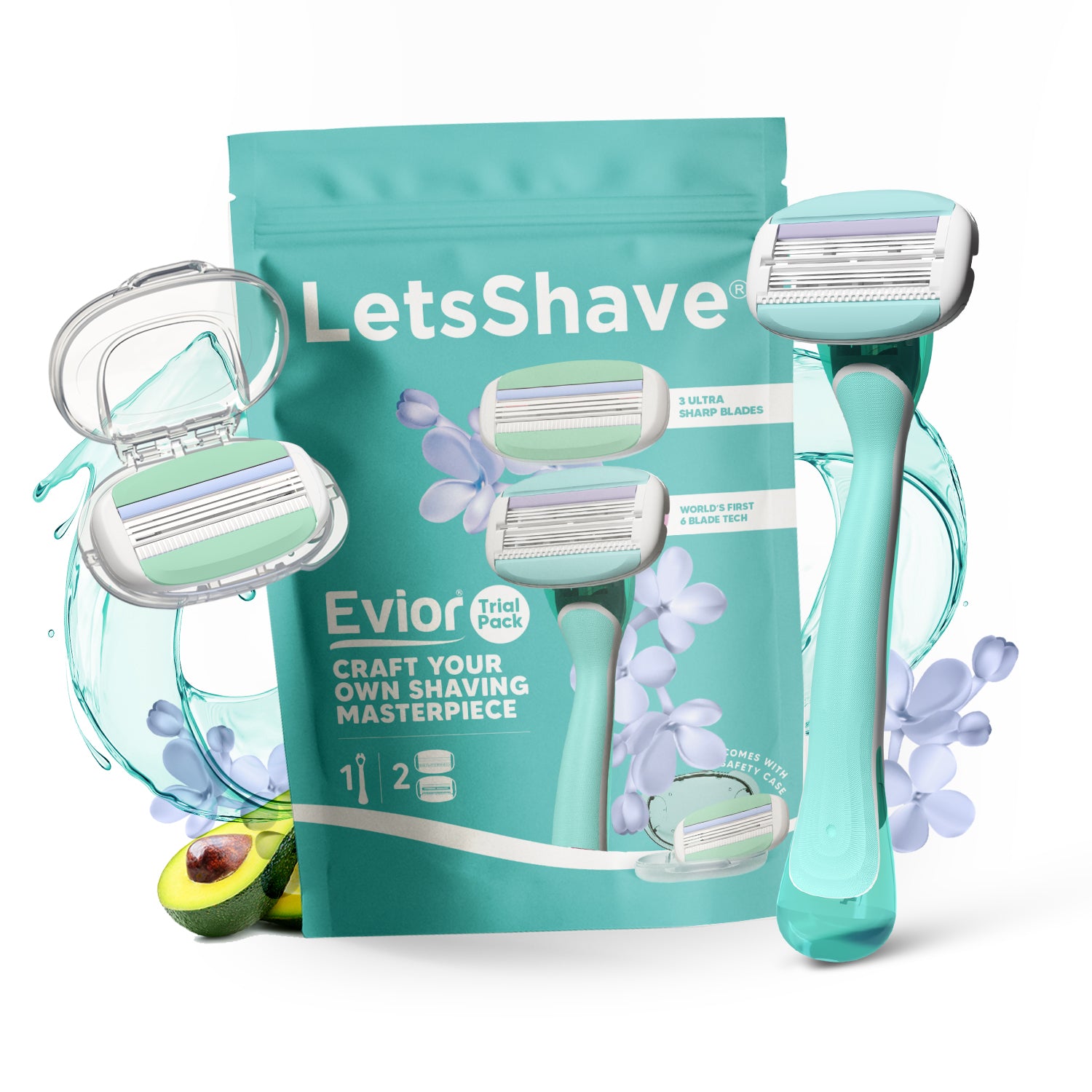 Evior Trial Pack for Women | 3 & 6 Blade Razor Kit | Letsshave