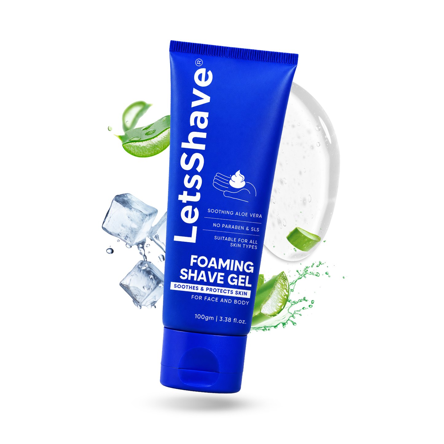 Foaming Shave Gel for Men & Women | Soothing Aloe Vera | Helps Protect Skin | For Face & Body | No Paraben & SLS | 100g
