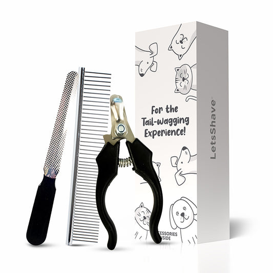 Pet grooming tools – nail clipper, comb & file for dogs and cats