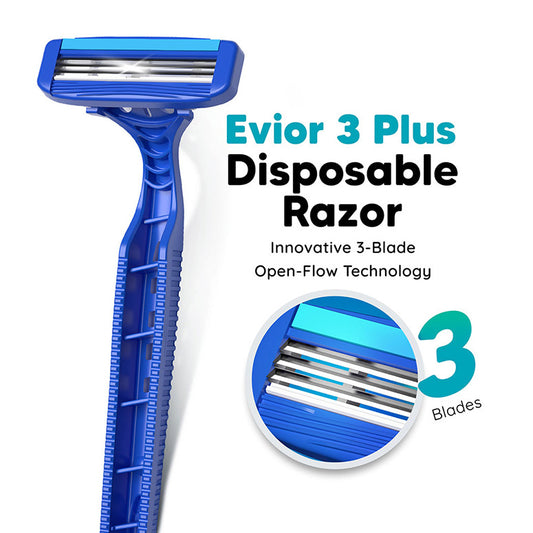 Evior 3+ Disposable Razor – Silky Smooth 3-Blade Experience