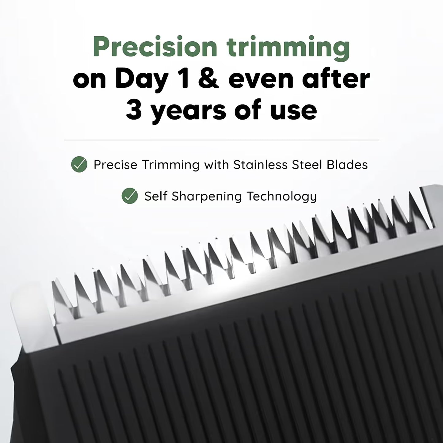 Beard, Body & Head Trimmer | 38 Precision Length Settings | Self-Sharpening Stainless Steel Blades | Corded & Cordless