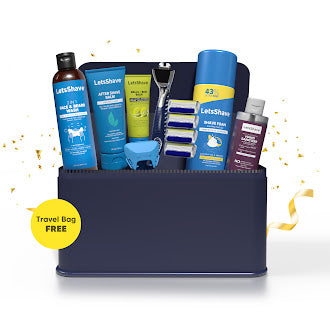 Men’s Complete Shaving & Skincare Kit | 6 Blade Razor, Foam, Aftershave & Travel Bag