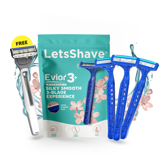 Evior 3 Plus Disposable Razor Pack of 3 + Evior 6 Portable Razor Free