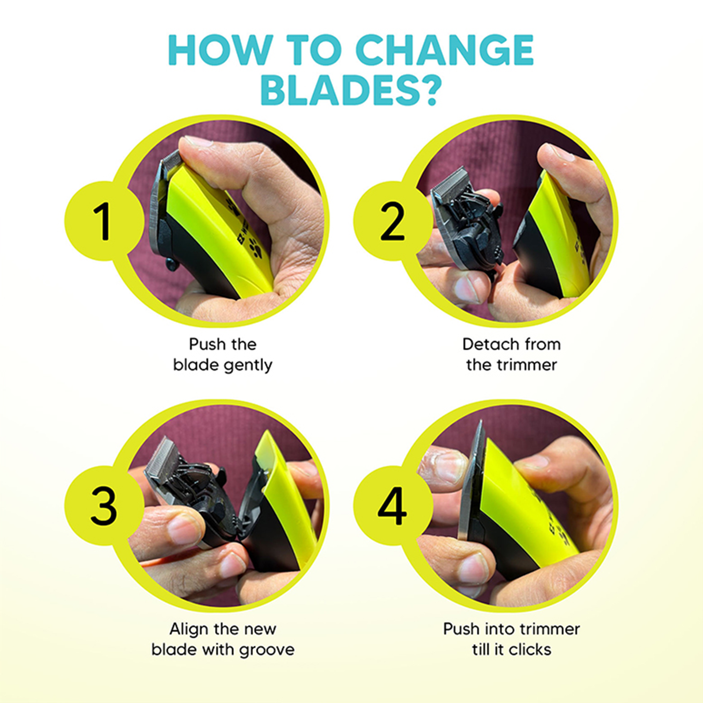 LetsShave Ez-Wizzy Pet Trimmer Blade – (Compatible With old Pet Trimmer)
