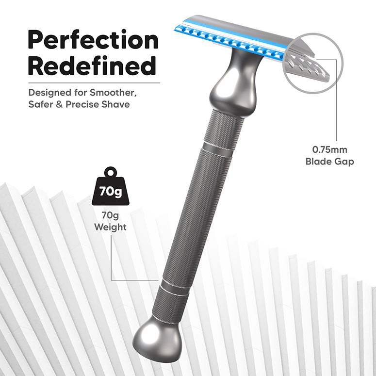 Pro Signature Safety Razor with Free 10 x Blades & Alum Bar