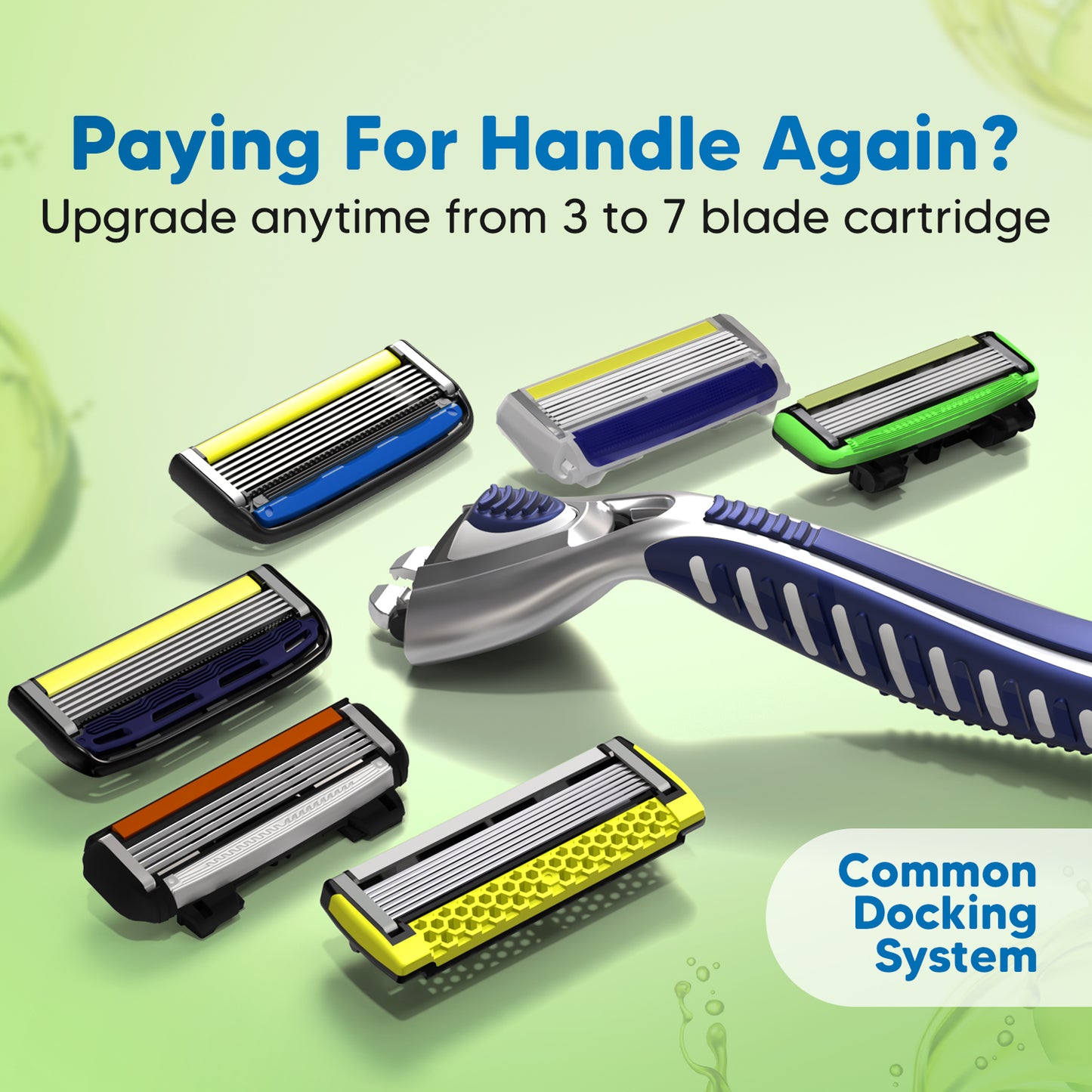 Pro 6 Maxxx Blades (Pack of 4) – 6 Blade Cartridges with Back Precision Blade