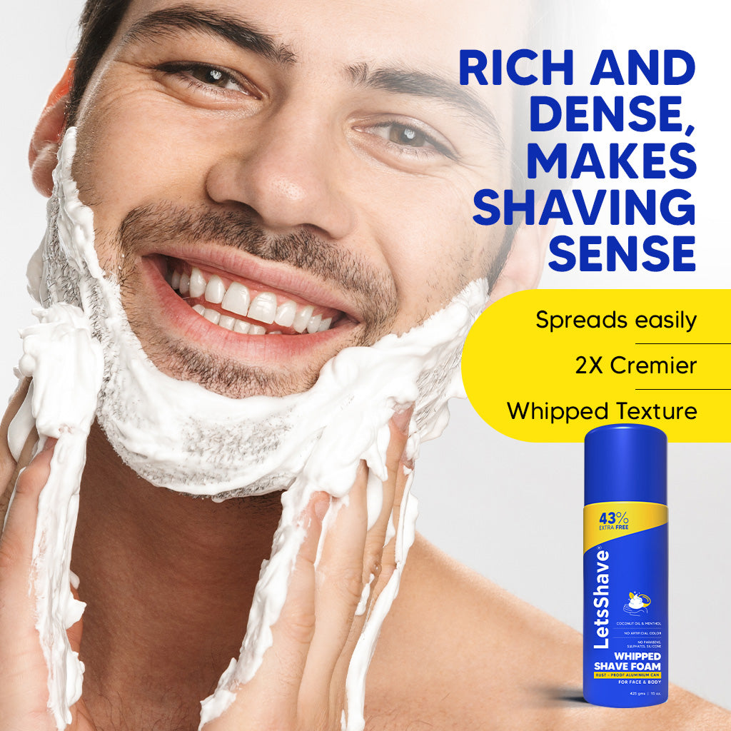 Pro 6 Plus Blade Refills (Pack of 12) + FREE Whipped Shave Foam | World's 1st 6 Blade Razor for Men