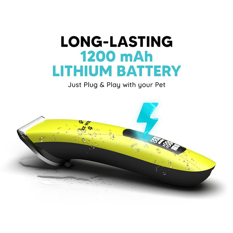 EZ-Wizzy pet trimmer — long-lasting 1200 mAh lithium battery, plug-and-play