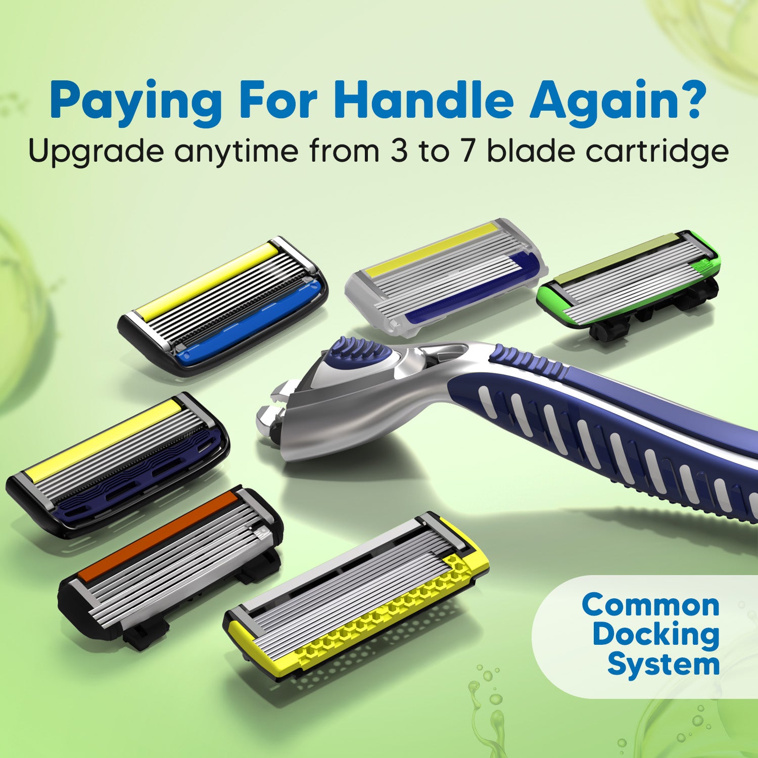 Pro 6 Maxxx Razor Set for Men With Back Blade | World's First 6 Blades Razor