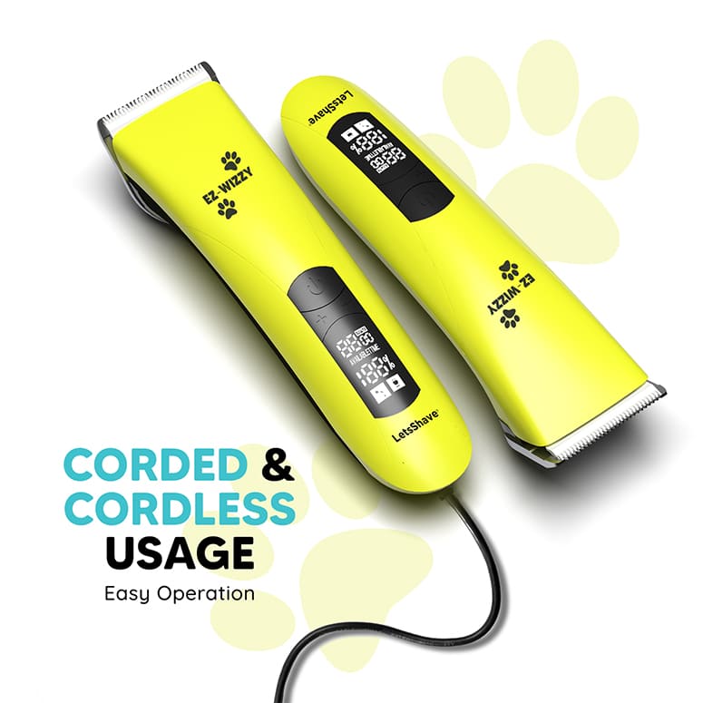 EZ-Wizzy pet trimmer — corded or cordless usage for easy operation