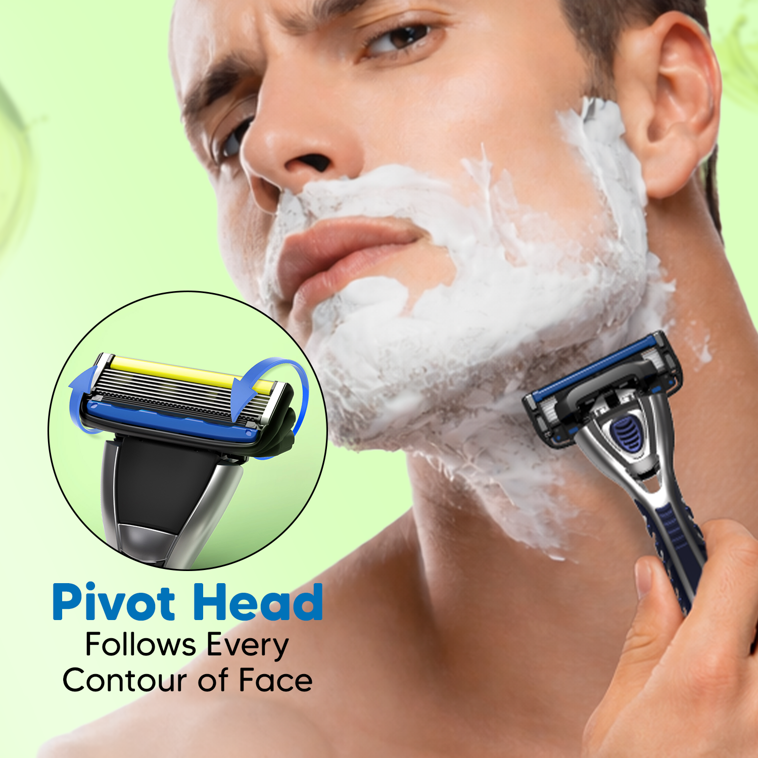 Pro 6 Maxxx Razor Set for Men With Back Blade | World's First 6 Blades Razor