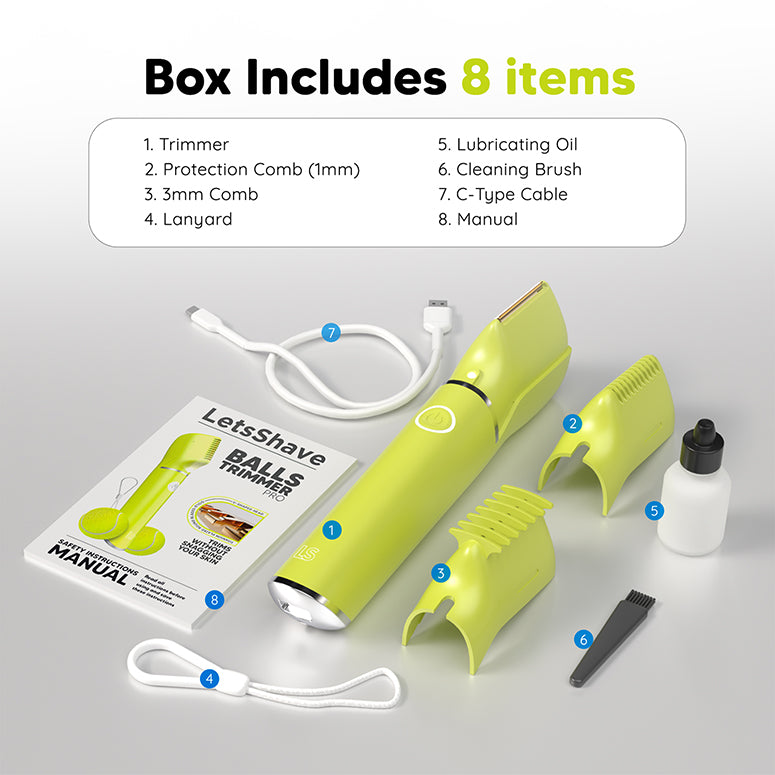 Balls Trimmer Pro – Electric Groin & Body Hair Trimmer + Free Balls & Bum Balm (30 ml)