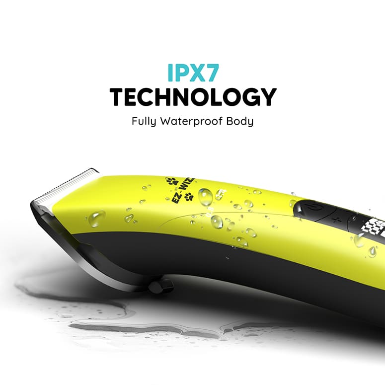 EZ-Wizzy trimmer — IPX7 waterproof body for fully washable grooming