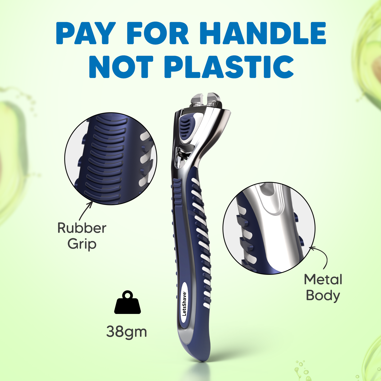 Pro 6 Maxxx Razor Set for Men With Back Blade | World's First 6 Blades Razor