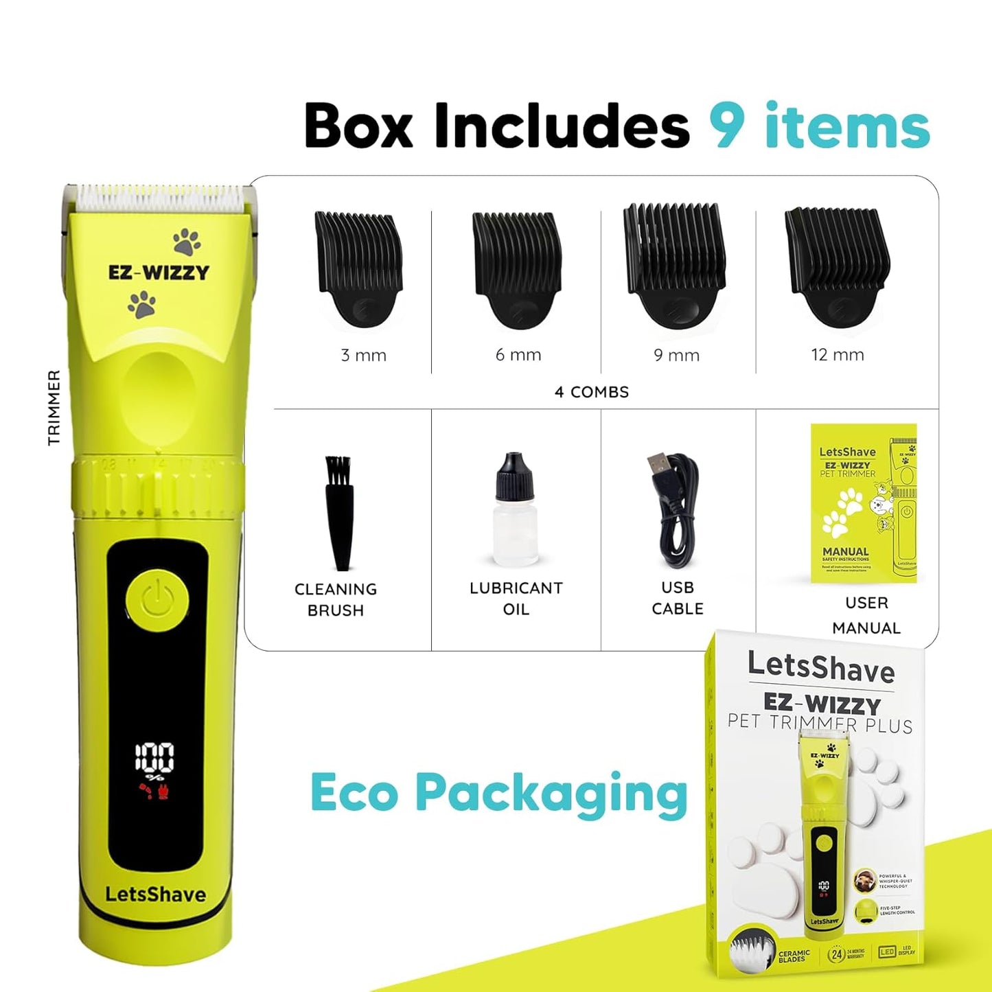 EZ-WIZZY Pet Trimmer PLUS | Stress-Free Grooming for Happy Pets & Loving Owners