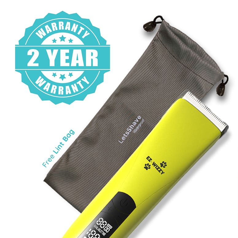 EZ-Wizzy pet trimmer — 2-year warranty with free lint storage bag