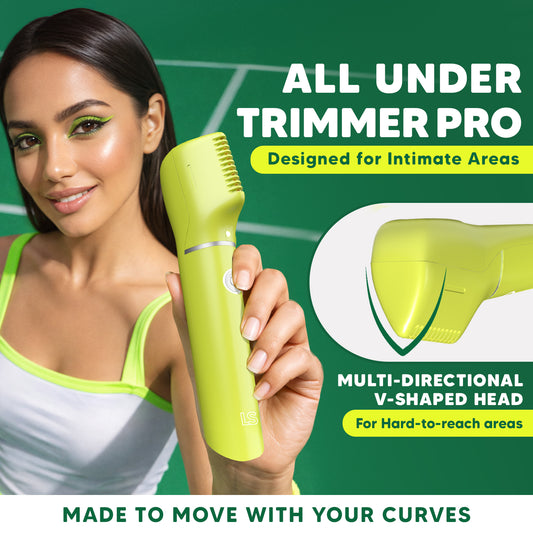 All Under Trimmer Pro | For Women | Pain-Free Waterproof Bikini & Body Trimmer with Gold Titanium Blades