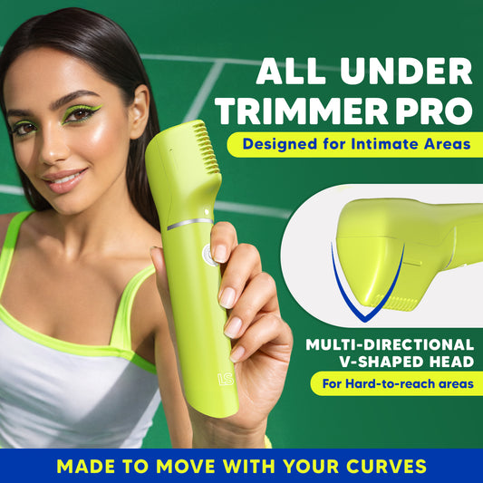 All Under Trimmer Pro | For Women | Pain-Free Waterproof Bikini & Body Trimmer with Gold Titanium Blades