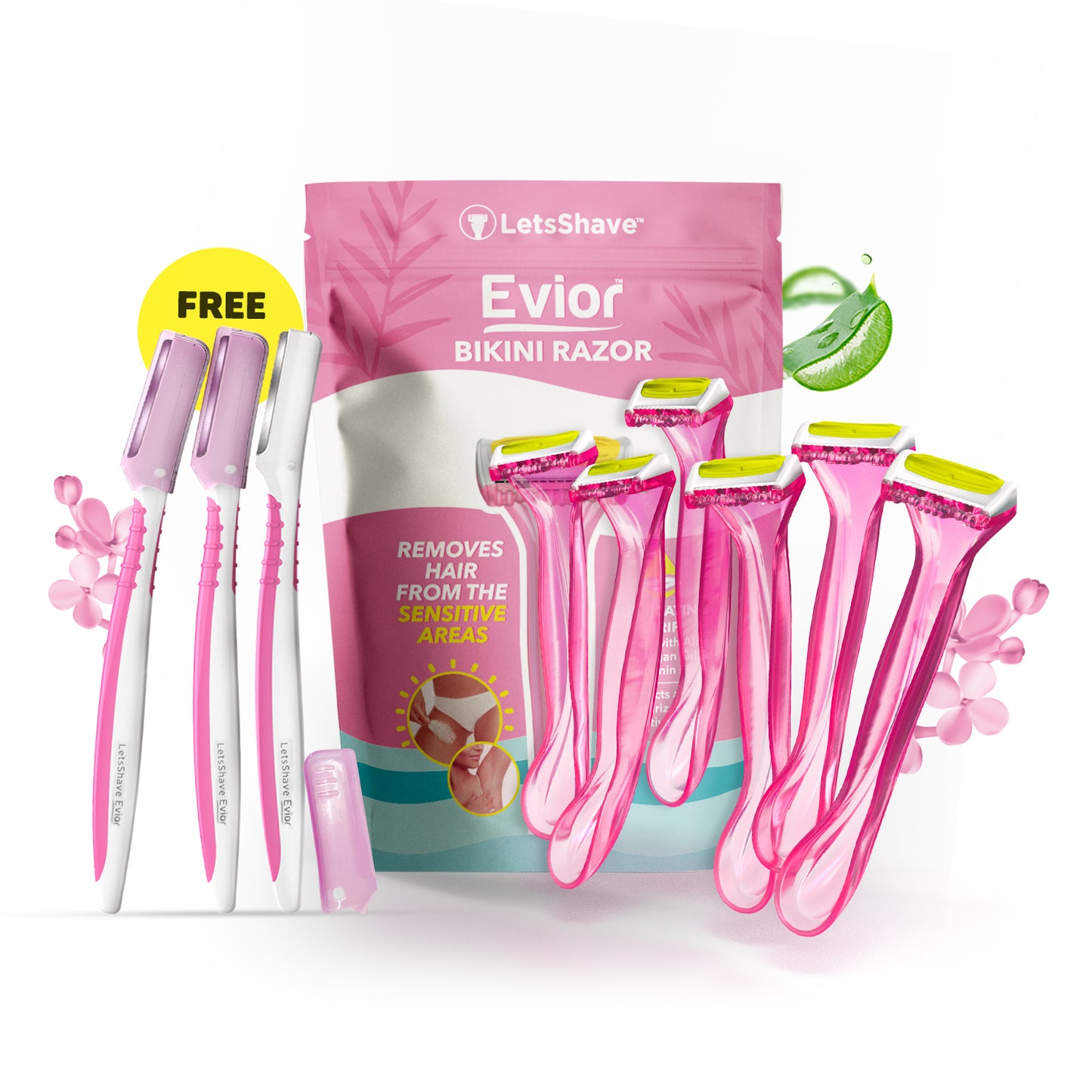 Evior Bikini Razor Pack – 6 Bikini Razors + 3 Free Face Razors