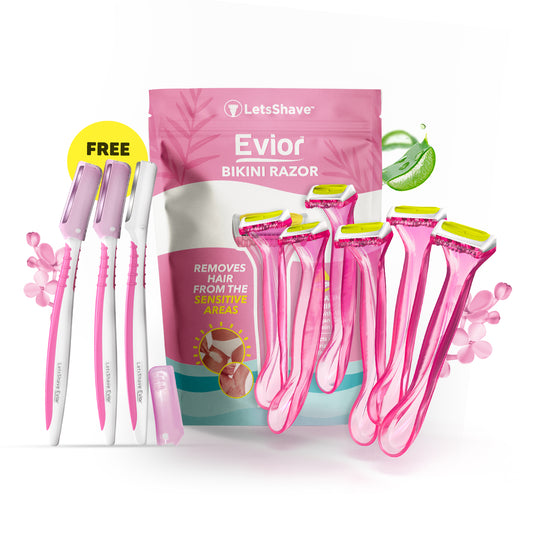 Evior Bikini Razor Pack – 6 Bikini Razors + 3 Free Face Razors