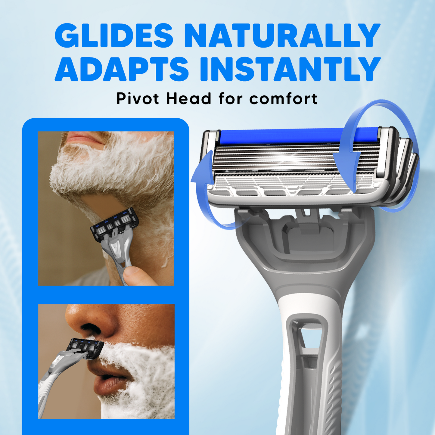 Pro 6 Portable Razor (Pack of 3 ) | World’s 1st 6-Blade Razor for Men