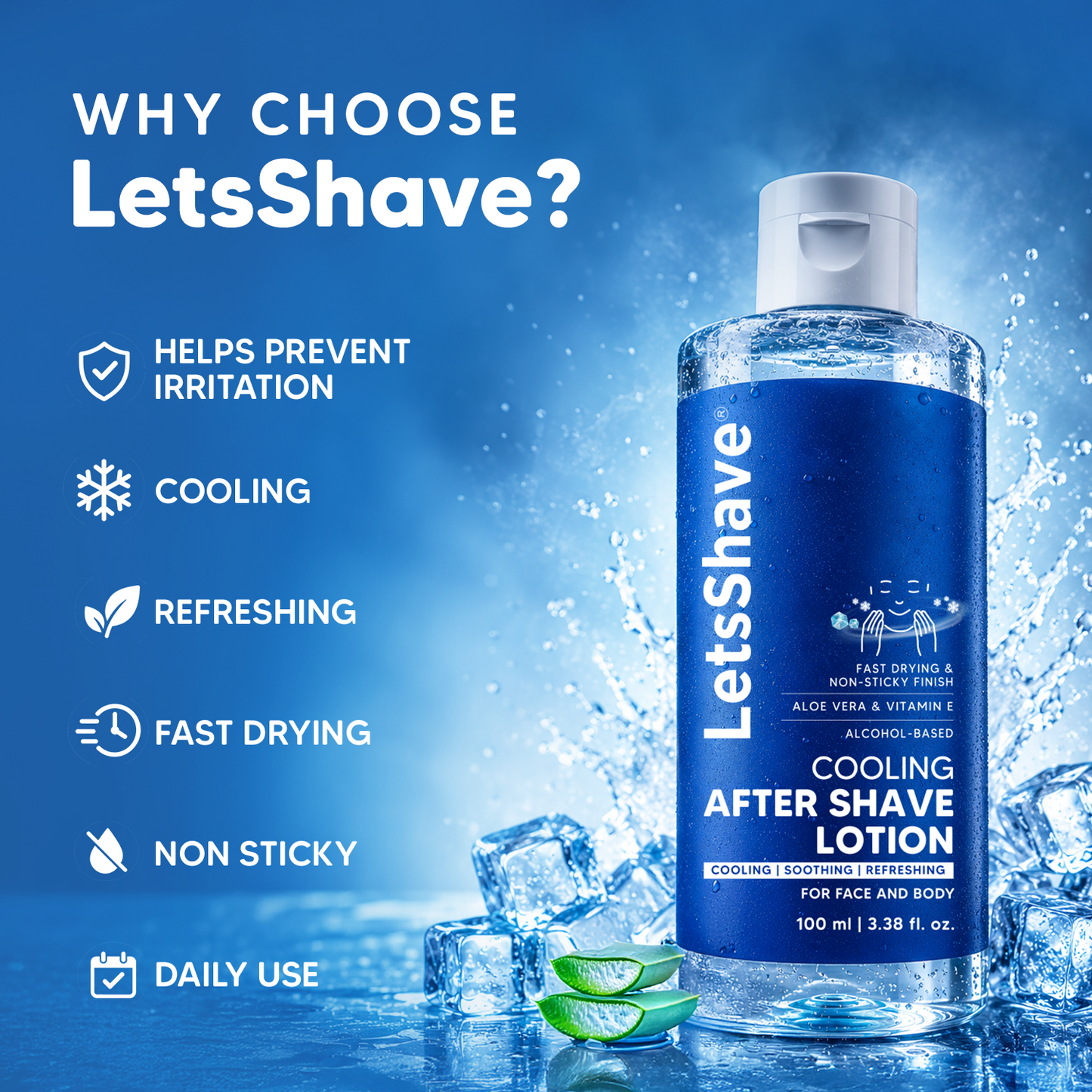 Foaming Shave Gel & Cooling After Shave Lotion Combo for Men – Shaving & Post-Shave Care
