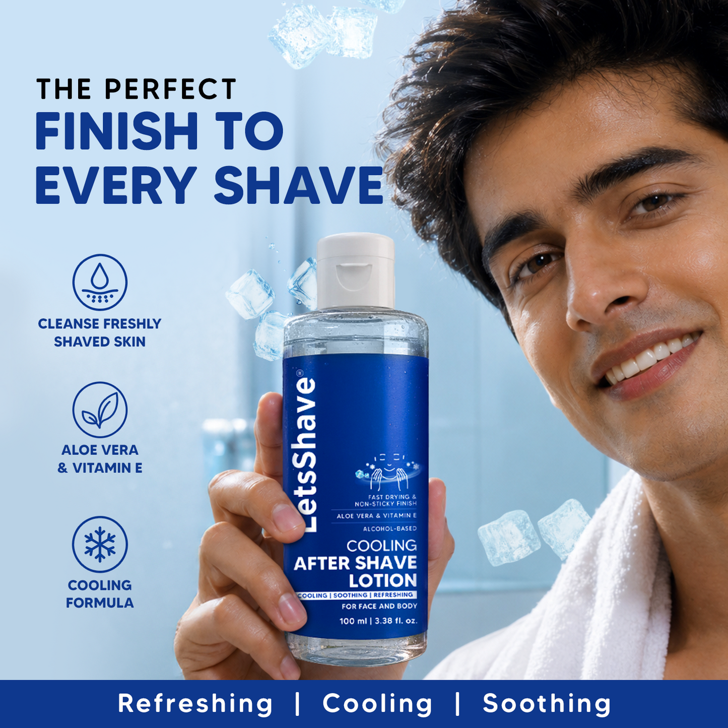 Foaming Shave Gel & Cooling After Shave Lotion Combo for Men – Shaving & Post-Shave Care