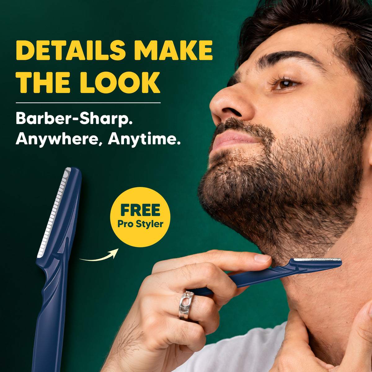 Complete Travel & Grooming Kit for Men | Trimmer + Razor + Styler | Including Travel Bag