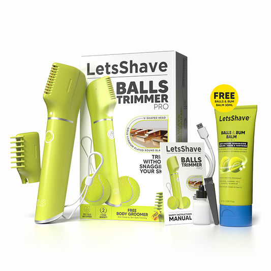 Balls Trimmer Pro – Electric Groin & Body Hair Trimmer + Free Balls & Bum Balm (30 ml)