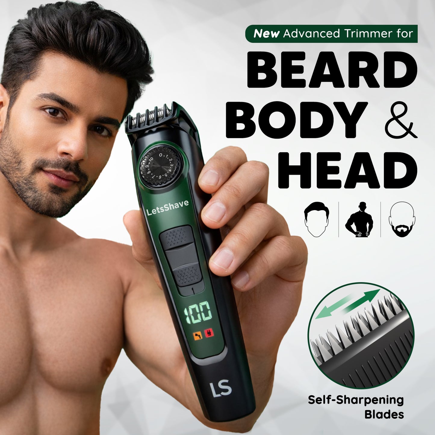 All-in-One Beard, Body & Head Trimmer for Men | One Trimmer Total Control | Free Beard Styler